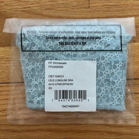 Free People Lele Longline Bra Atmosphere Corset Back Light Blue New NWT XS - Picture 5 of 5